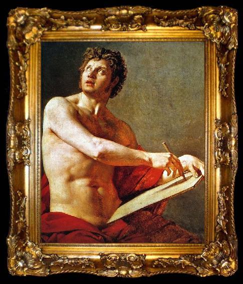 framed  Jean Auguste Dominique Ingres Academic Study of a Male Torse., ta009-2